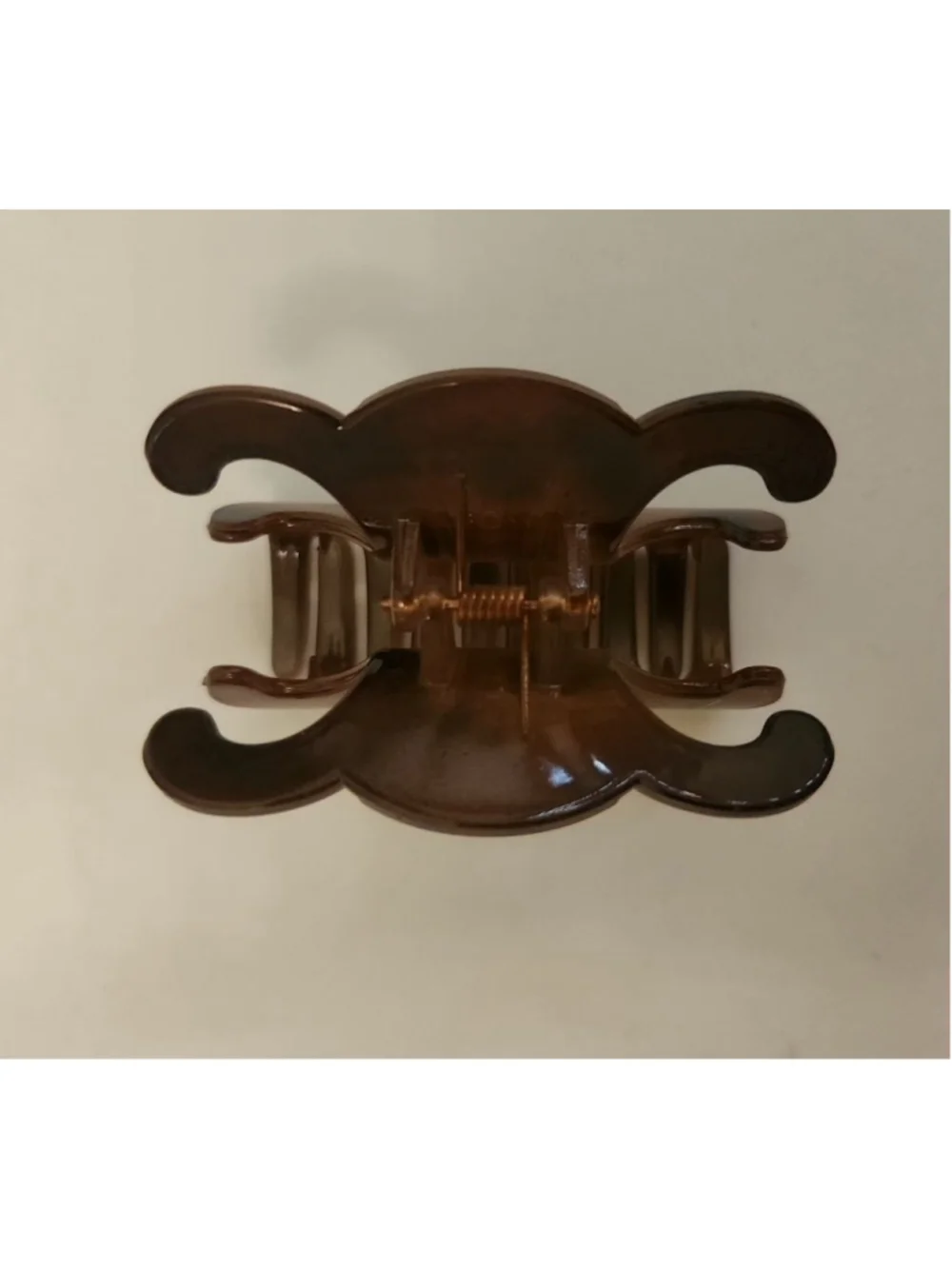 CELINE Paris Triomphe Hair Claw Clip Brown Tortoise Designer Luxury 2